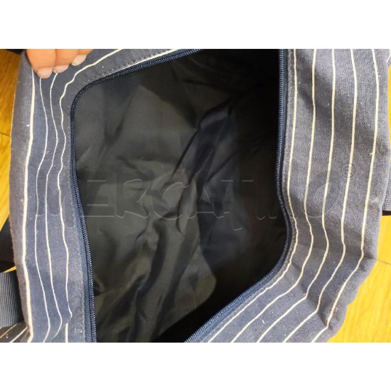 BORSA DONNA FALCONERI CON TELO BLU RIGHE BIANCHE | Mercatino dell'Usato Mestre 3