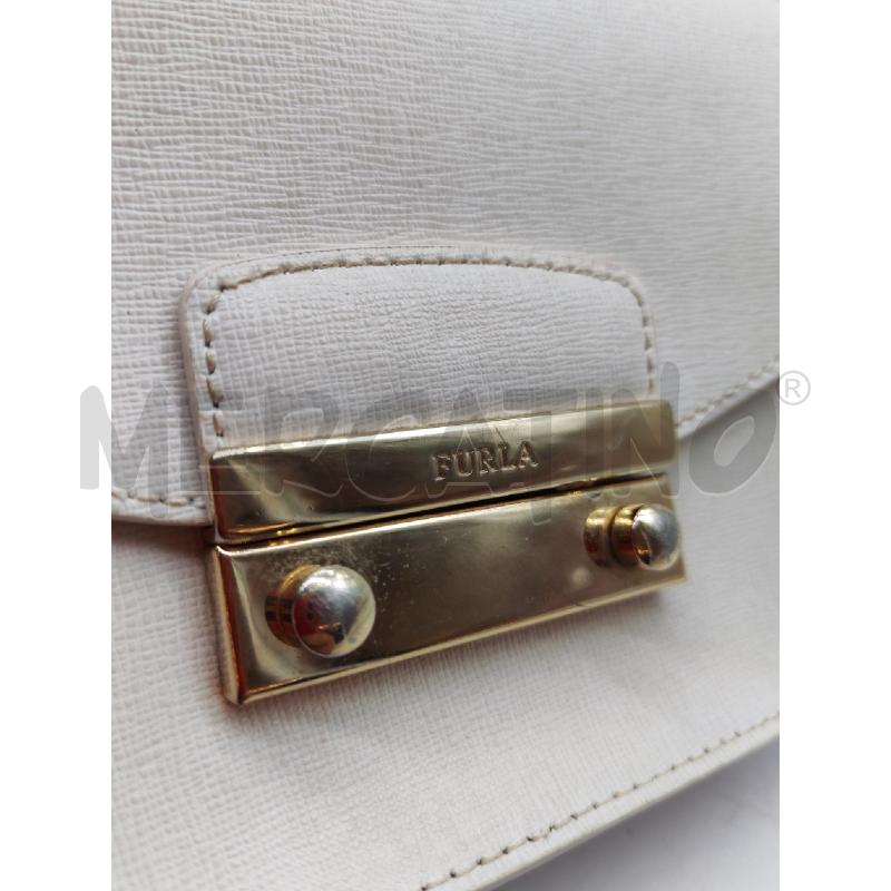 BORSA DONNA FURLA BIANCA CATENELLA DORATA  | Mercatino dell'Usato Mestre 2