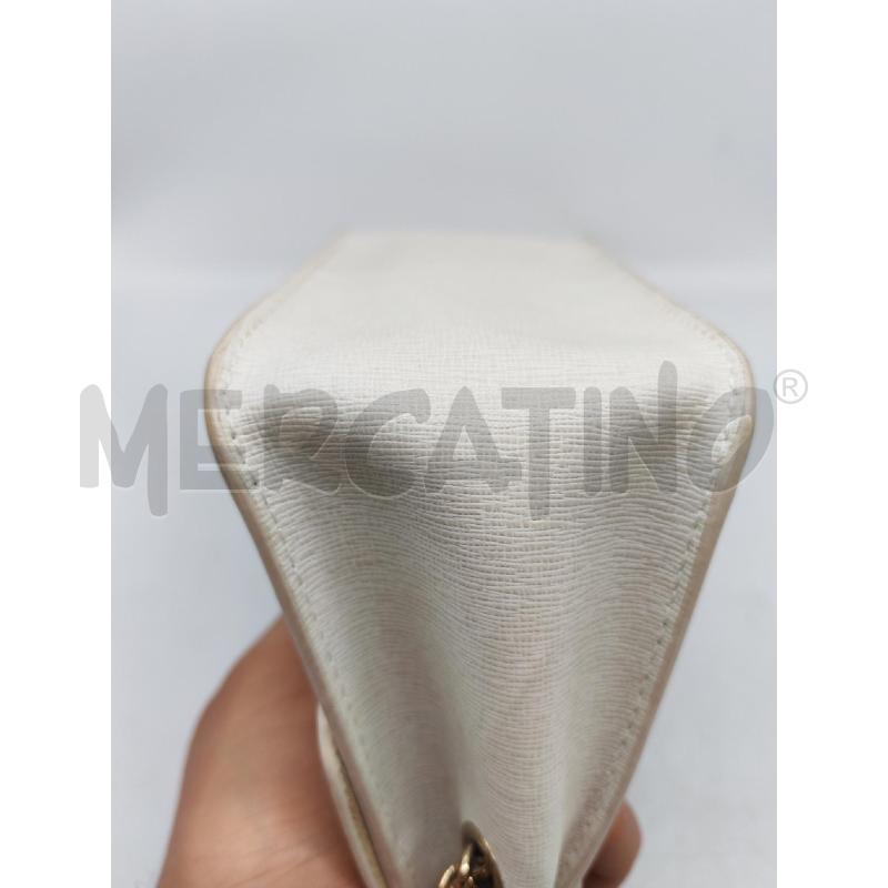 BORSA DONNA FURLA BIANCA CATENELLA DORATA  | Mercatino dell'Usato Mestre 3