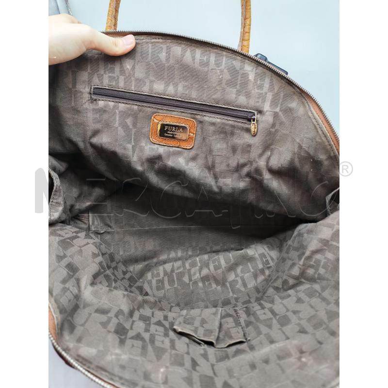 BORSA DONNA FURLA VINTAGE GENUINE LEATHER STAMPA COCCODRILLO | Mercatino dell'Usato Mestre 2