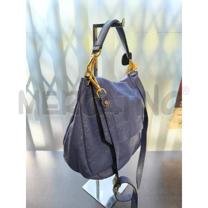 BORSA DONNA GIANNI CHIARINI VERA PELLE BLU | Mercatino dell'Usato Mestre 2