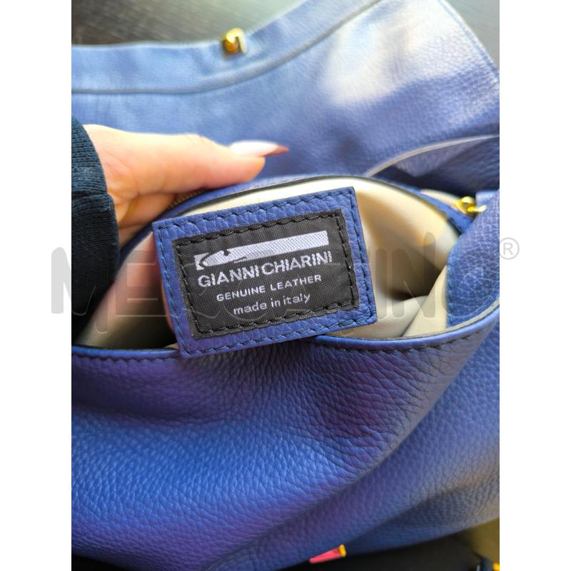 BORSA DONNA GIANNI CHIARINI VERA PELLE BLU | Mercatino dell'Usato Mestre 3