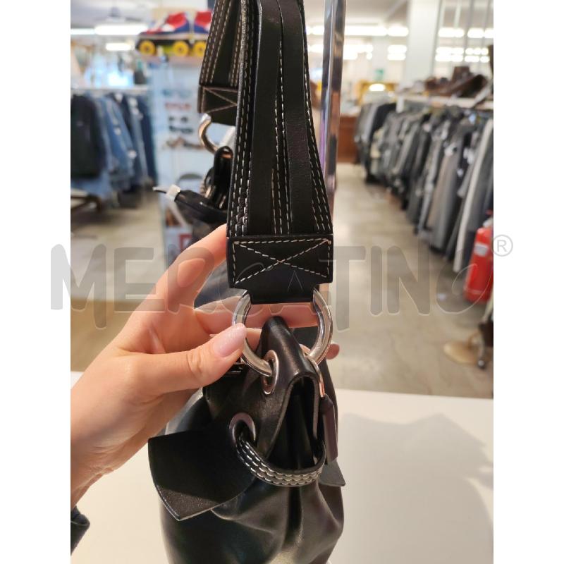BORSA DONNA GIANNI CHIARINI VERA PELLE NERA RETTANGOLARE LUNGA | Mercatino dell'Usato Mestre 2