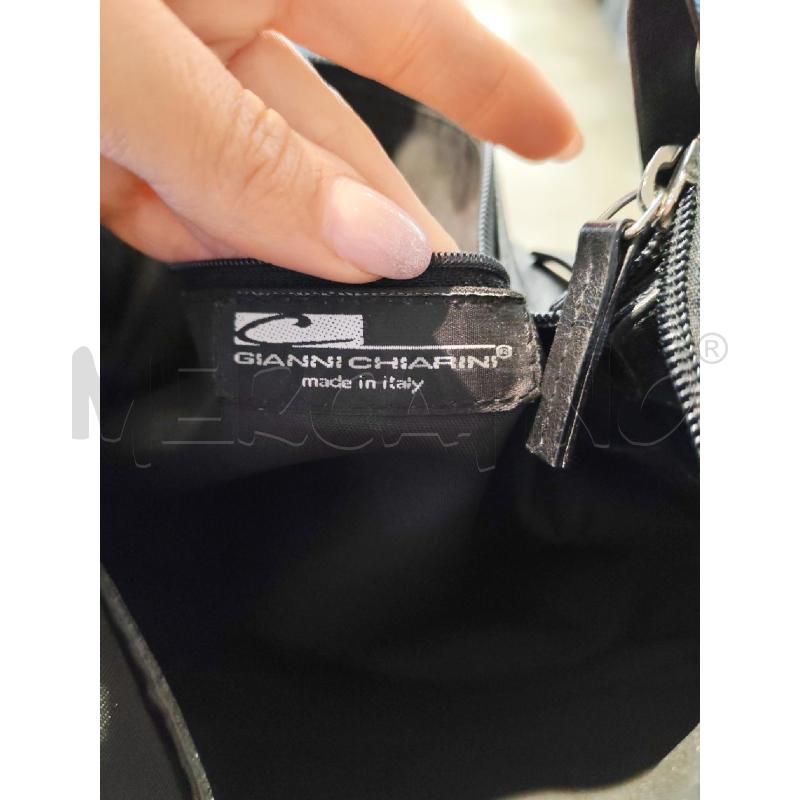 BORSA DONNA GIANNI CHIARINI VERA PELLE NERA RETTANGOLARE LUNGA | Mercatino dell'Usato Mestre 4