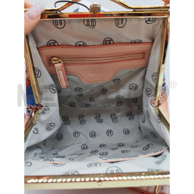 BORSA DONNA JLO FANTASIA ROSA AZZURRA PITONATA  | Mercatino dell'Usato Mestre 3