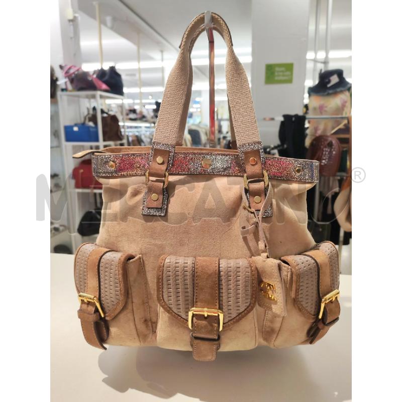 BORSA DONNA JUST CAVALLI CAMOSCIO CAMMELLO | Mercatino dell'Usato Mestre 1