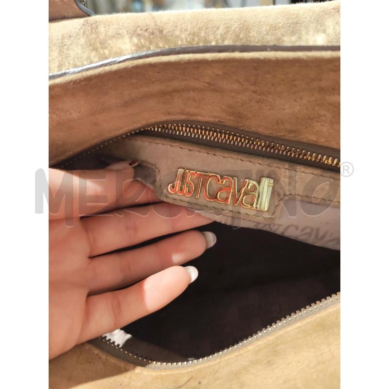 BORSA DONNA JUST CAVALLI CAMOSCIO CAMMELLO | Mercatino dell'Usato Mestre 4