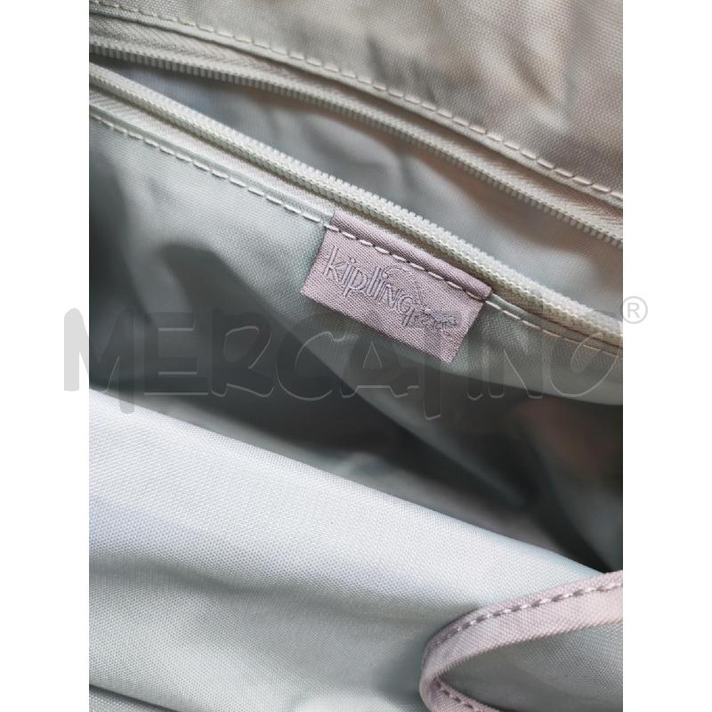 BORSA DONNA KIPLING GRIGIO CHIARO | Mercatino dell'Usato Mestre 5