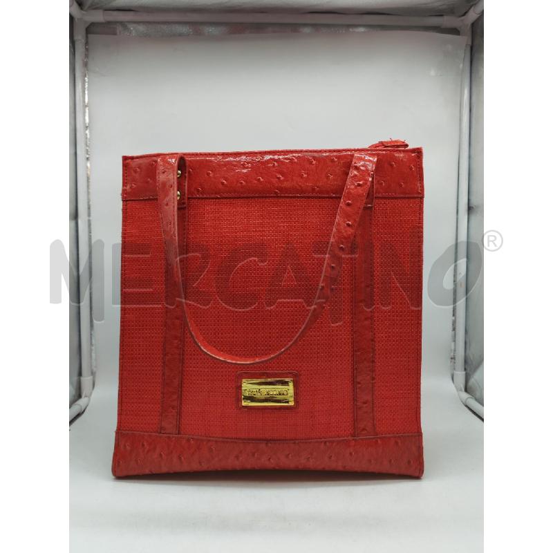 BORSA DONNA MARIO VALENTINO ROSSA MARTELLATA | Mercatino dell'Usato Mestre 1