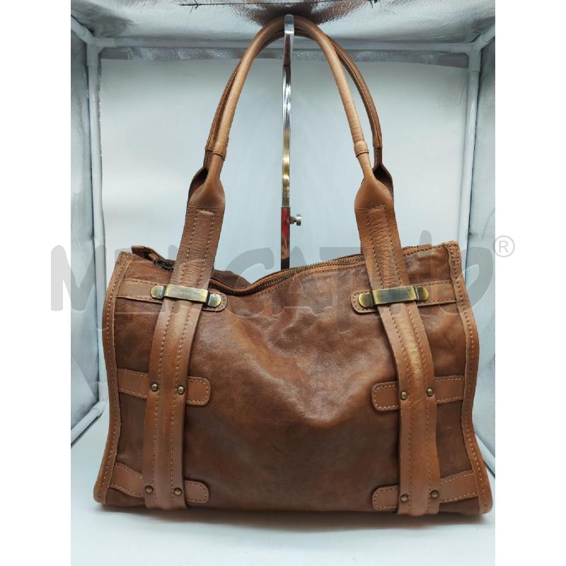 BORSA DONNA MARIO VALENTINO VERA PELLE MARRONE | Mercatino dell'Usato Mestre 1
