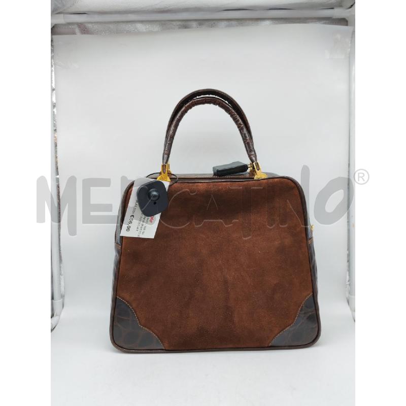 BORSA DONNA MIATTO MARRONE SCAMOSCIATA A MANO | Mercatino dell'Usato Mestre 1