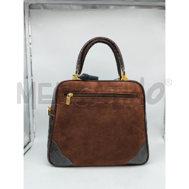 BORSA DONNA MIATTO MARRONE SCAMOSCIATA A MANO | Mercatino dell'Usato Mestre 3