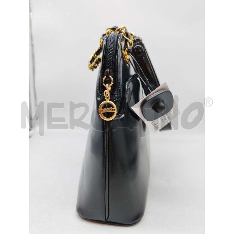 BORSA DONNA MIATTO NERA LUCIDA CATENA DORATA  | Mercatino dell'Usato Mestre 3