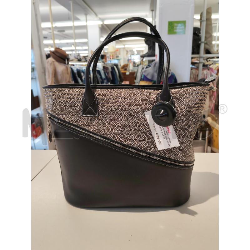BORSA DONNA MIATTO PELLE NERA E METÀ BIANO | Mercatino dell'Usato Mestre 1