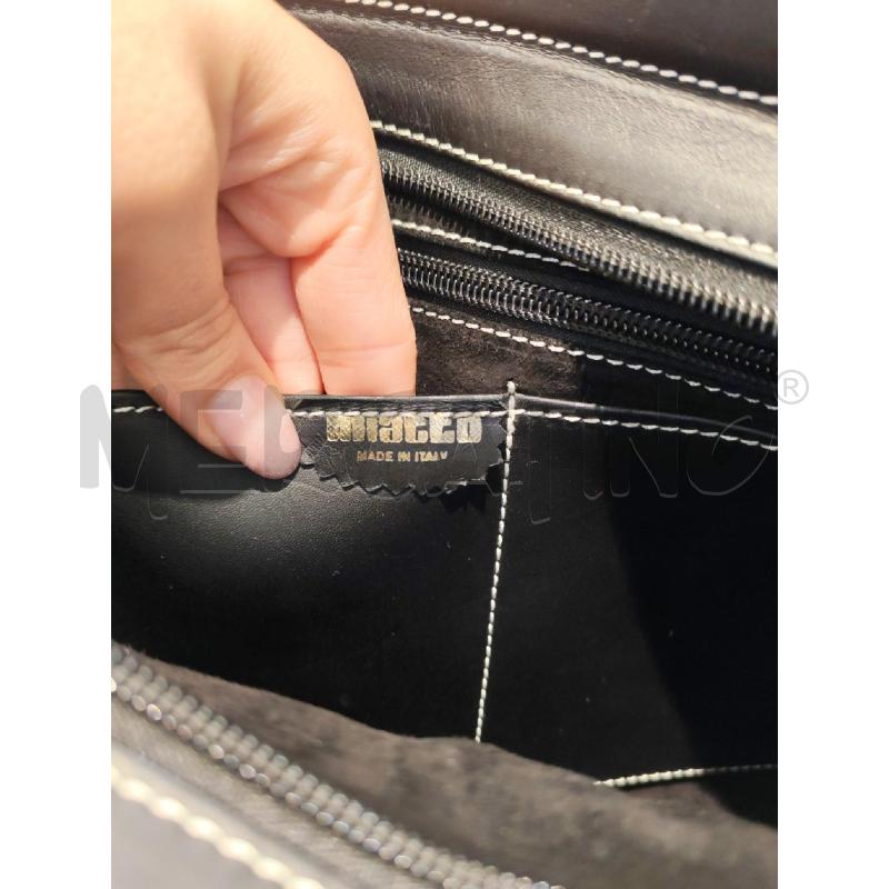 BORSA DONNA MIATTO PELLE NERA E METÀ BIANO | Mercatino dell'Usato Mestre 5