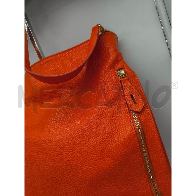 BORSA DONNA MORONERO VERA PELLE ARANCIONE | Mercatino dell'Usato Mestre 2