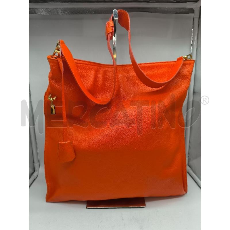 BORSA DONNA MORONERO VERA PELLE ARANCIONE | Mercatino dell'Usato Mestre 3