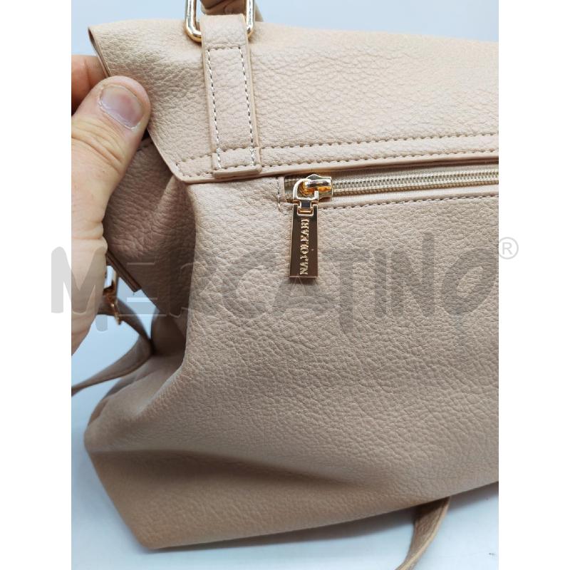 BORSA DONNA NAJOLEARI BEIGE DETTAGLI DORATI  | Mercatino dell'Usato Mestre 4