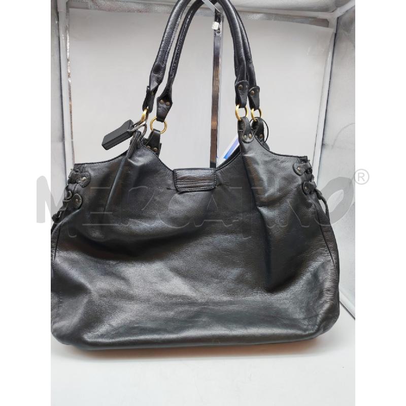 BORSA DONNA NANNINI NERA INTRECCI LATERALI | Mercatino dell'Usato Mestre 5