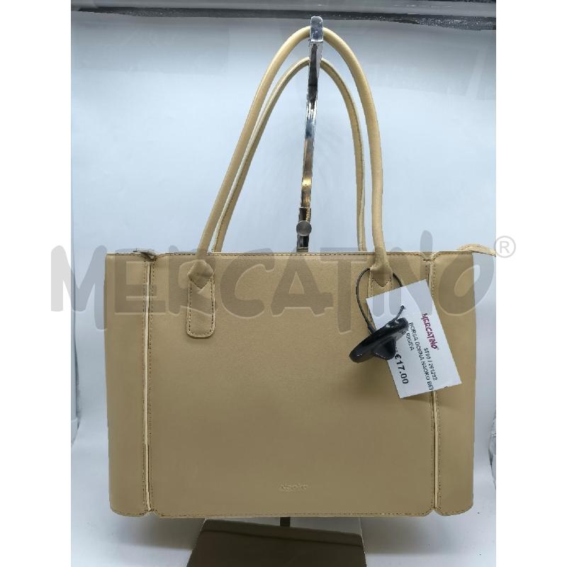 BORSA DONNA NAOKO BEIGE RIGIDA | Mercatino dell'Usato Mestre 1