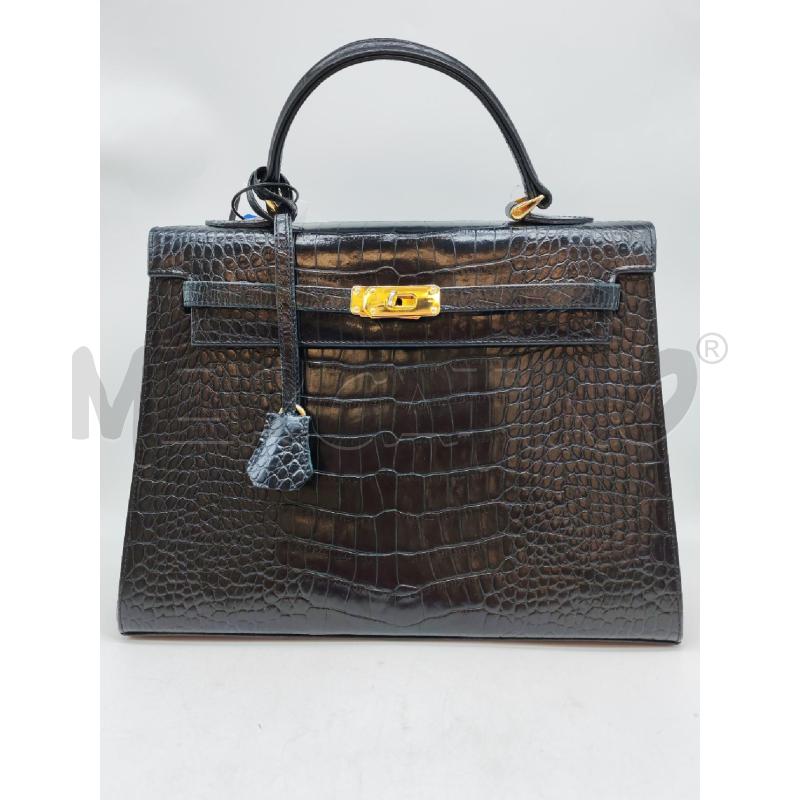BORSA DONNA NERA STAMPATA HARDWARE DORATI CHIUSURA CON LUCCHETTO | Mercatino dell'Usato Mestre 1