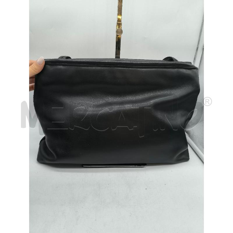 BORSA DONNA NERI ARGENTI NERA PARTI SCAMOSCIATE INTRECCIATE | Mercatino dell'Usato Mestre 4