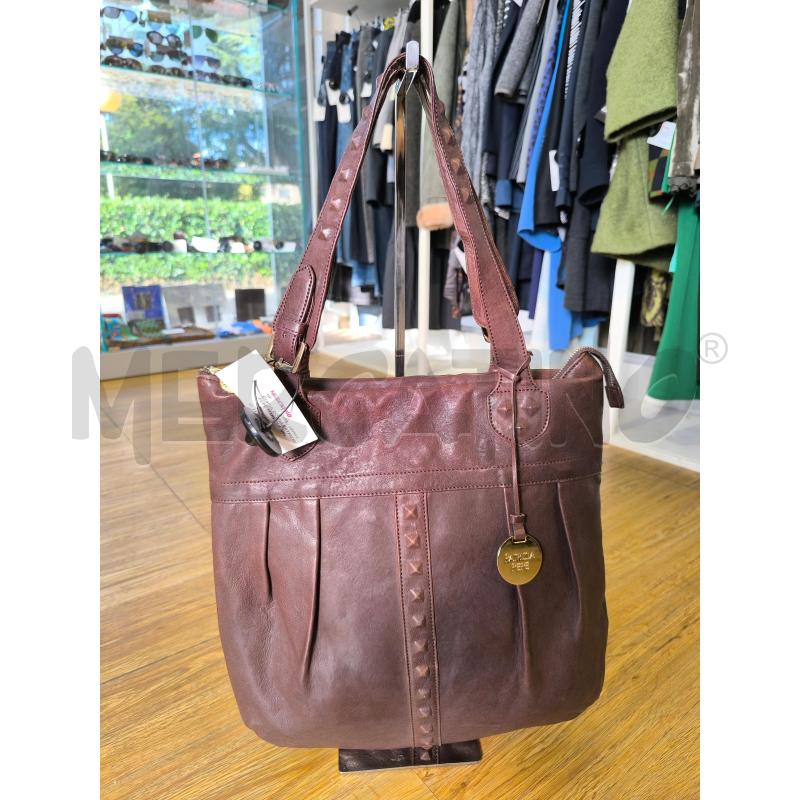 BORSA DONNA PATRIZIA PEPE MARRONE VINACCIA PELLE  | Mercatino dell'Usato Mestre 1