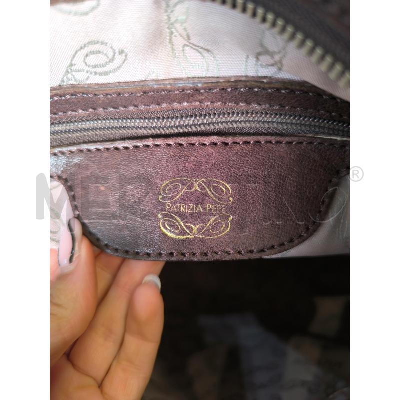 BORSA DONNA PATRIZIA PEPE MARRONE VINACCIA PELLE  | Mercatino dell'Usato Mestre 5