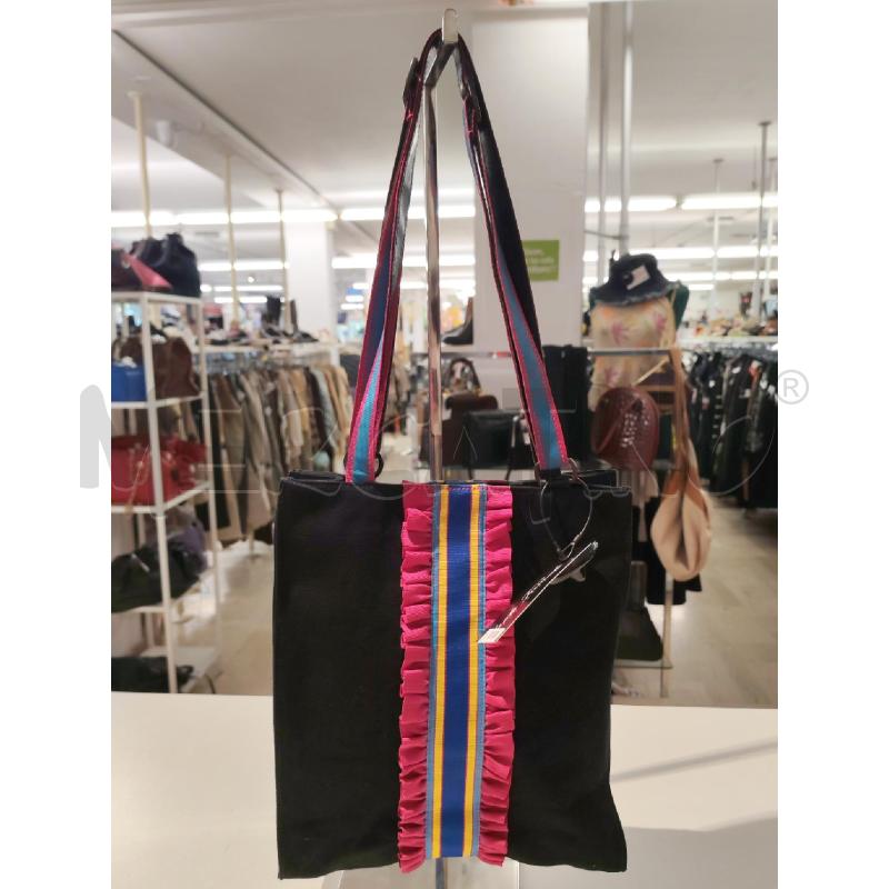 BORSA DONNA PATRIZIA PEPE NERA FASCIA FUCSIA BLU GIALLA | Mercatino dell'Usato Mestre 4