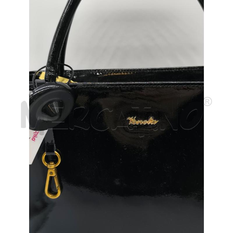 BORSA DONNA PELLETTERIA VENETA NERA LUCIDA E PELO | Mercatino dell'Usato Mestre 2