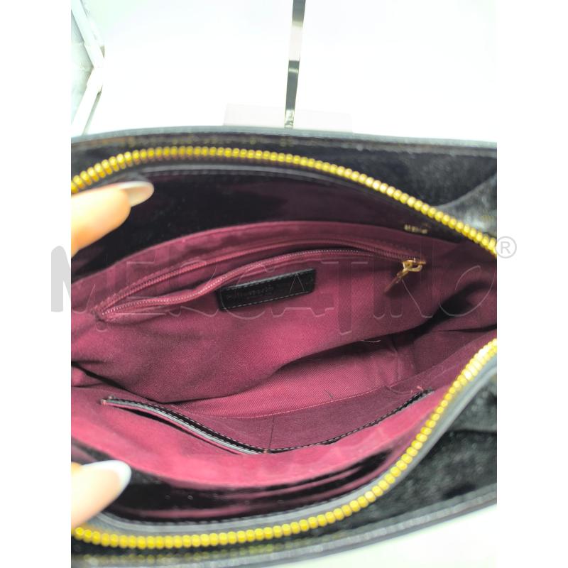 BORSA DONNA PELLETTERIA VENETA NERA LUCIDA E PELO | Mercatino dell'Usato Mestre 4