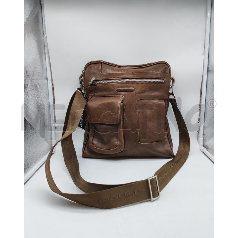 BORSA DONNA PIQUADRO MARRONE TASCHE ANTERIORI | Mercatino dell'Usato Mestre 1