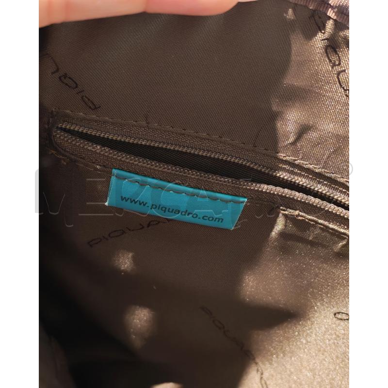 BORSA DONNA PIQUADRO MARRONE TASCHE ANTERIORI | Mercatino dell'Usato Mestre 5