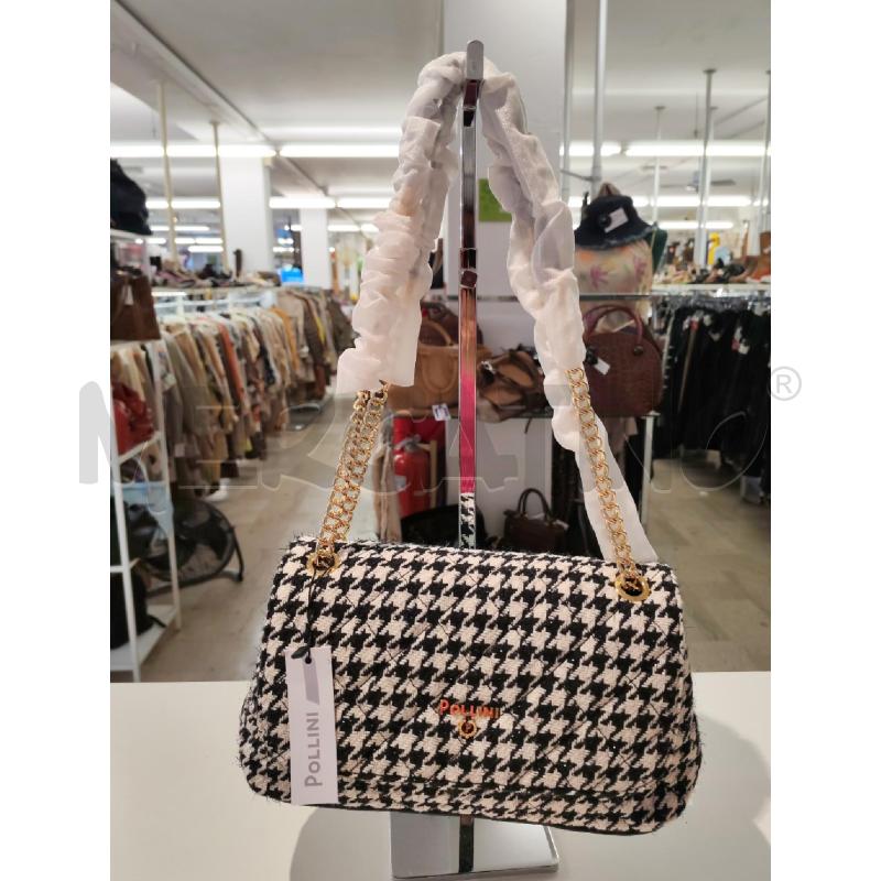 BORSA DONNA POLLINI PEDIPOULE BIANCO E NERO | Mercatino dell'Usato Mestre 1