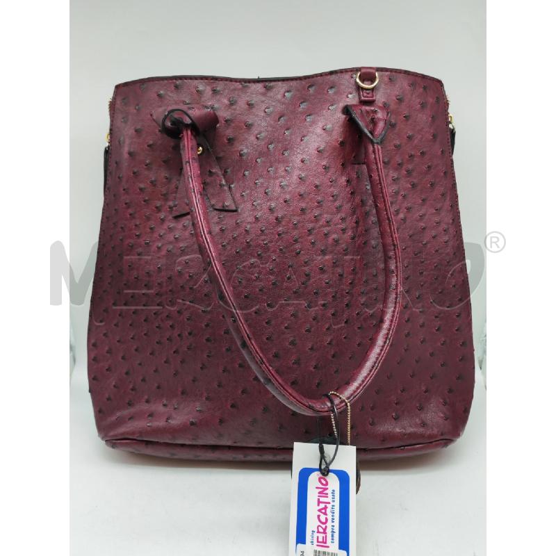 BORSA DONNA ROSSA BORDO' PUNTINI NERI | Mercatino dell'Usato Mestre 1