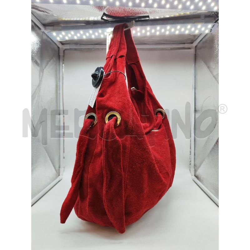 BORSA DONNA ROSSA SCAMOSCIATA FASCIA PER STRINGERLA | Mercatino dell'Usato Mestre 2