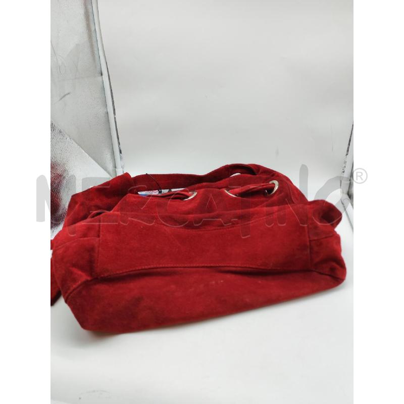 BORSA DONNA ROSSA SCAMOSCIATA FASCIA PER STRINGERLA | Mercatino dell'Usato Mestre 5