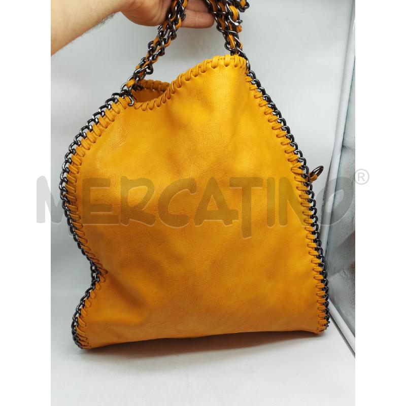 BORSA DONNA SM ARANCIONE SIMILPELLE CATENA | Mercatino dell'Usato Mestre 1