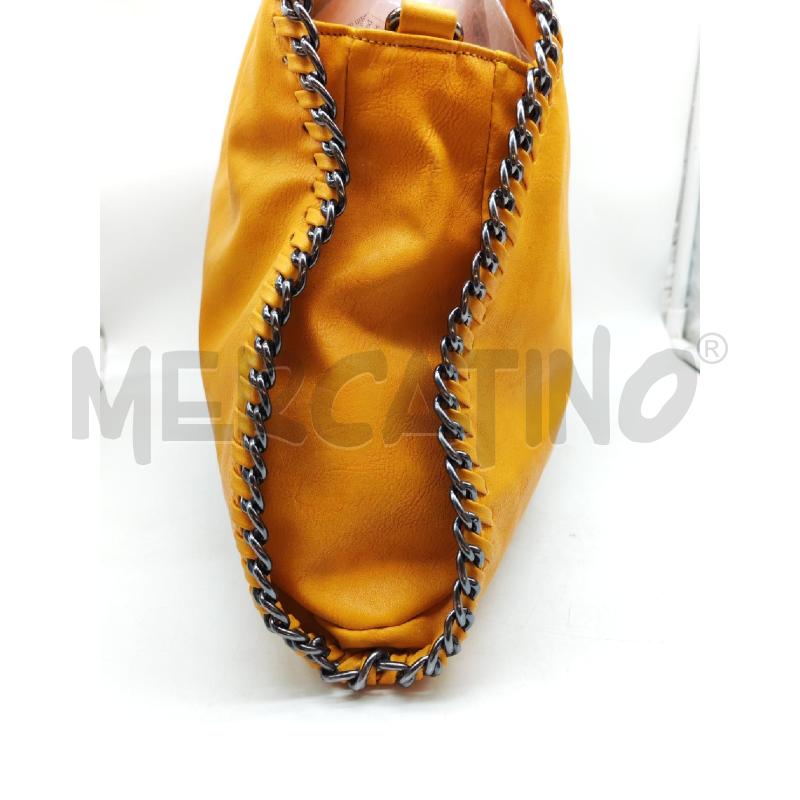 BORSA DONNA SM ARANCIONE SIMILPELLE CATENA | Mercatino dell'Usato Mestre 4
