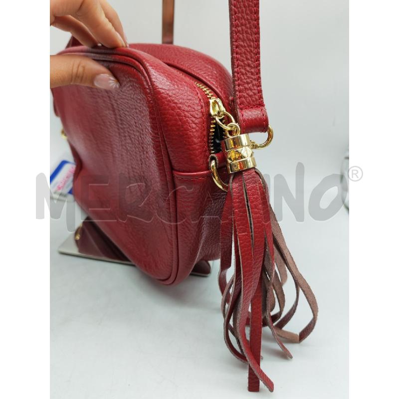 BORSA DONNA SM ROSSO IN VERA PELLE TRACOLLA | Mercatino dell'Usato Mestre 2
