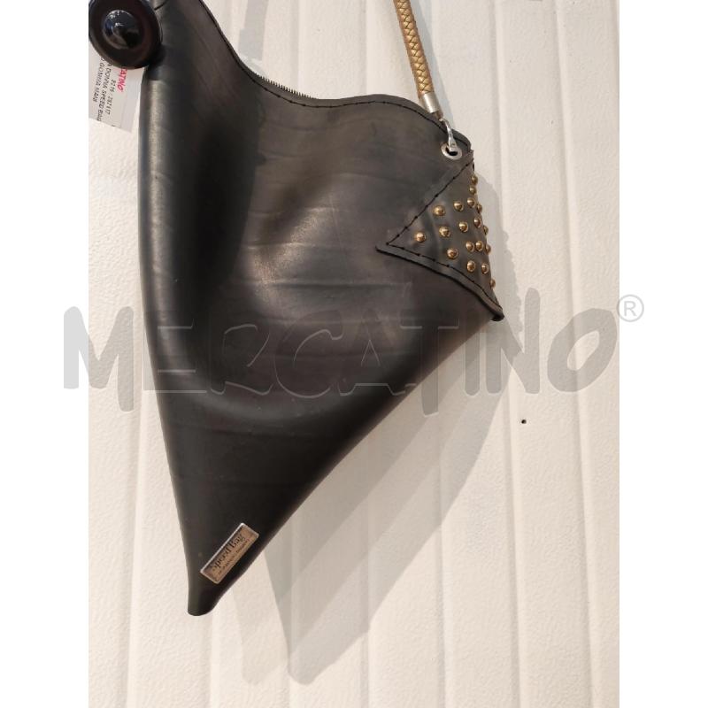 BORSA DONNA SPEED BAG NERO GOMMA MANICO DORATO INTRECCIATO | Mercatino dell'Usato Mestre 2