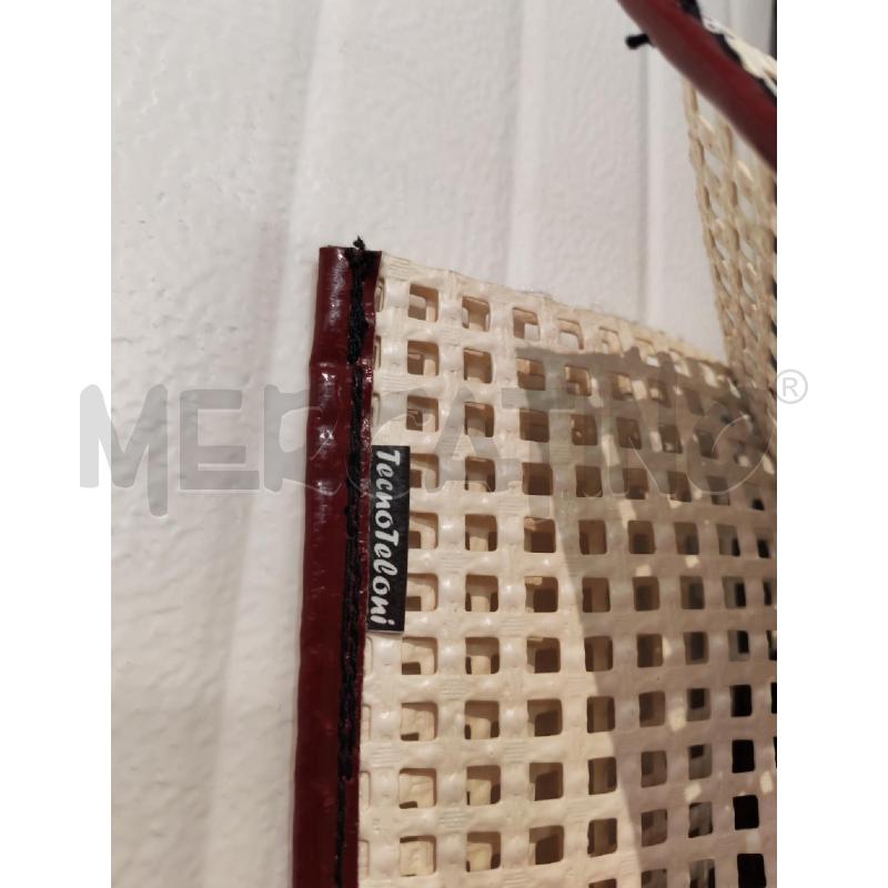 BORSA DONNA TEENO TELONI PLASTICA TRAFORATA PROFILI ROSSO BORDEAUX | Mercatino dell'Usato Mestre 3