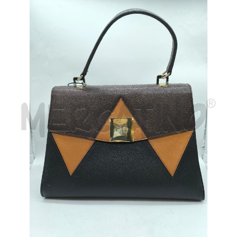 BORSA DONNA TOSCA BLU NERA E MARRONE VERA PELLE | Mercatino dell'Usato Mestre 1