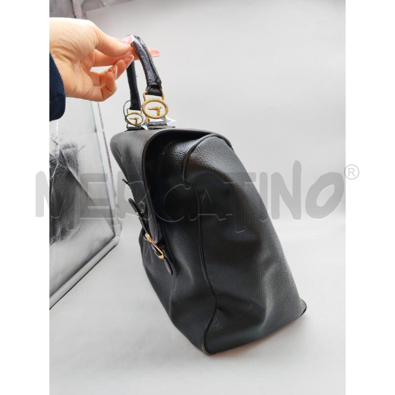BORSA DONNA TRUSSARDI NERA A BAULETTO  | Mercatino dell'Usato Mestre 2