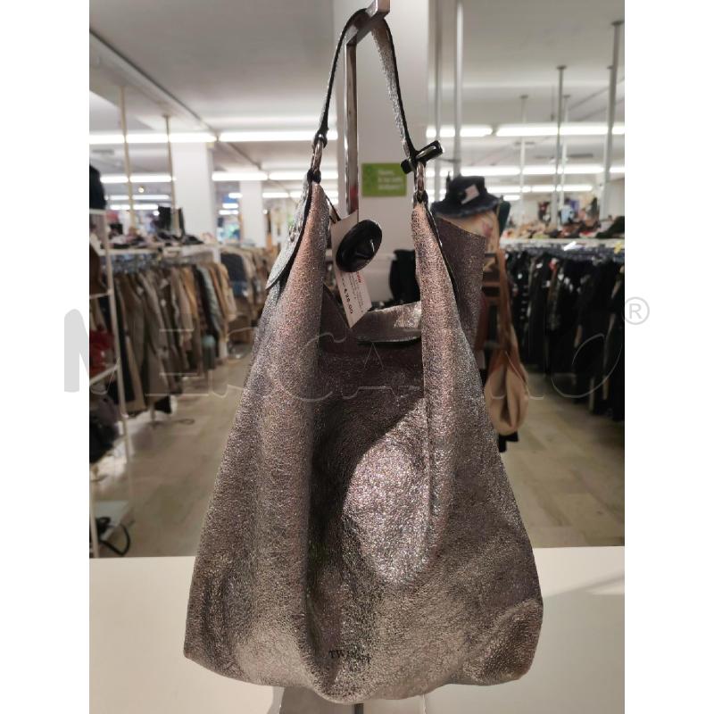 BORSA DONNA TWINSET PELLE ARGENTATA | Mercatino dell'Usato Mestre 1
