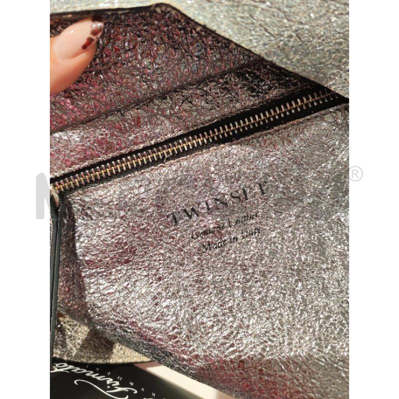 BORSA DONNA TWINSET PELLE ARGENTATA | Mercatino dell'Usato Mestre 3