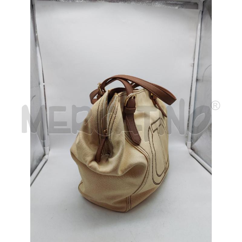 BORSA DONNA TWIN SET BEIGE E MARRONE | Mercatino dell'Usato Mestre 2