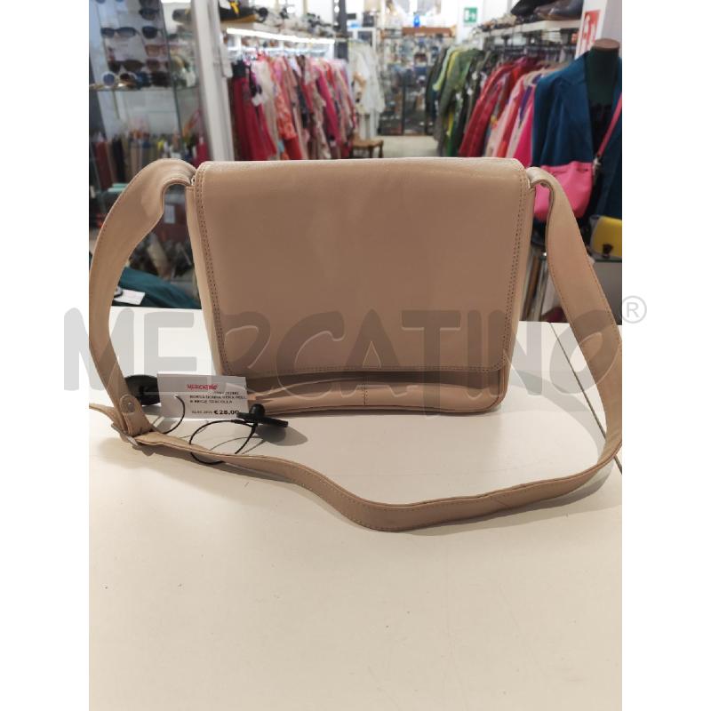 BORSA DONNA VERA PELLE BEIGE TRACOLLA SM | Mercatino dell'Usato Mestre 1