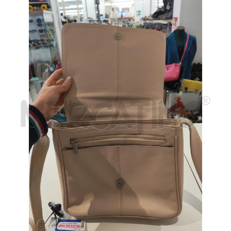 BORSA DONNA VERA PELLE BEIGE TRACOLLA SM | Mercatino dell'Usato Mestre 2
