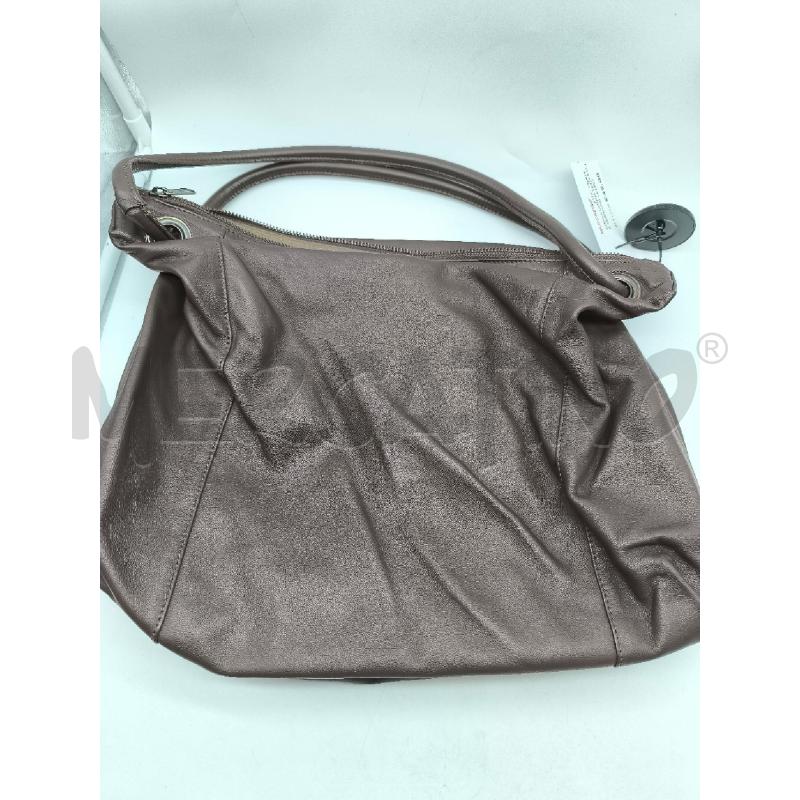 BORSA DONNA VERA PELLE MARRONE SCURO A SACCO | Mercatino dell'Usato Mestre 5